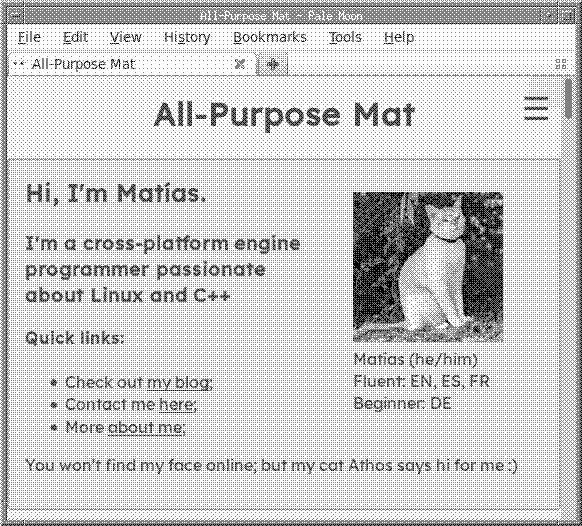 Screenshot of the website under allpurposem.at